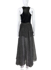 Black And White Long Skirt