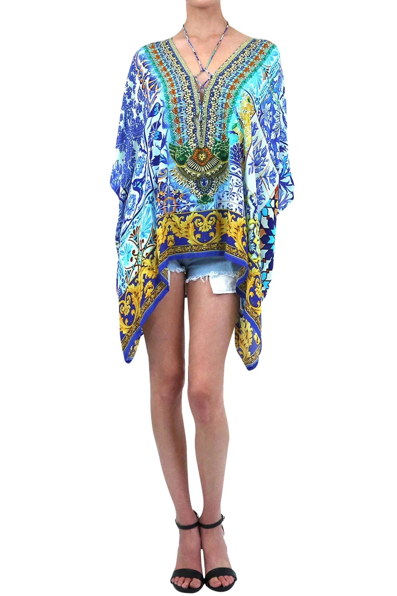 Blue Women's Kaftan Short