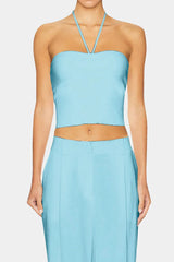 Aqua Blue Bustier Top