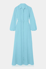 Aqua Blue Shirt Dress