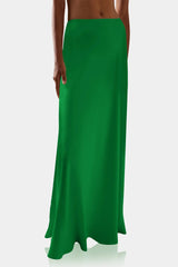 Antonia Green Silk Skirt