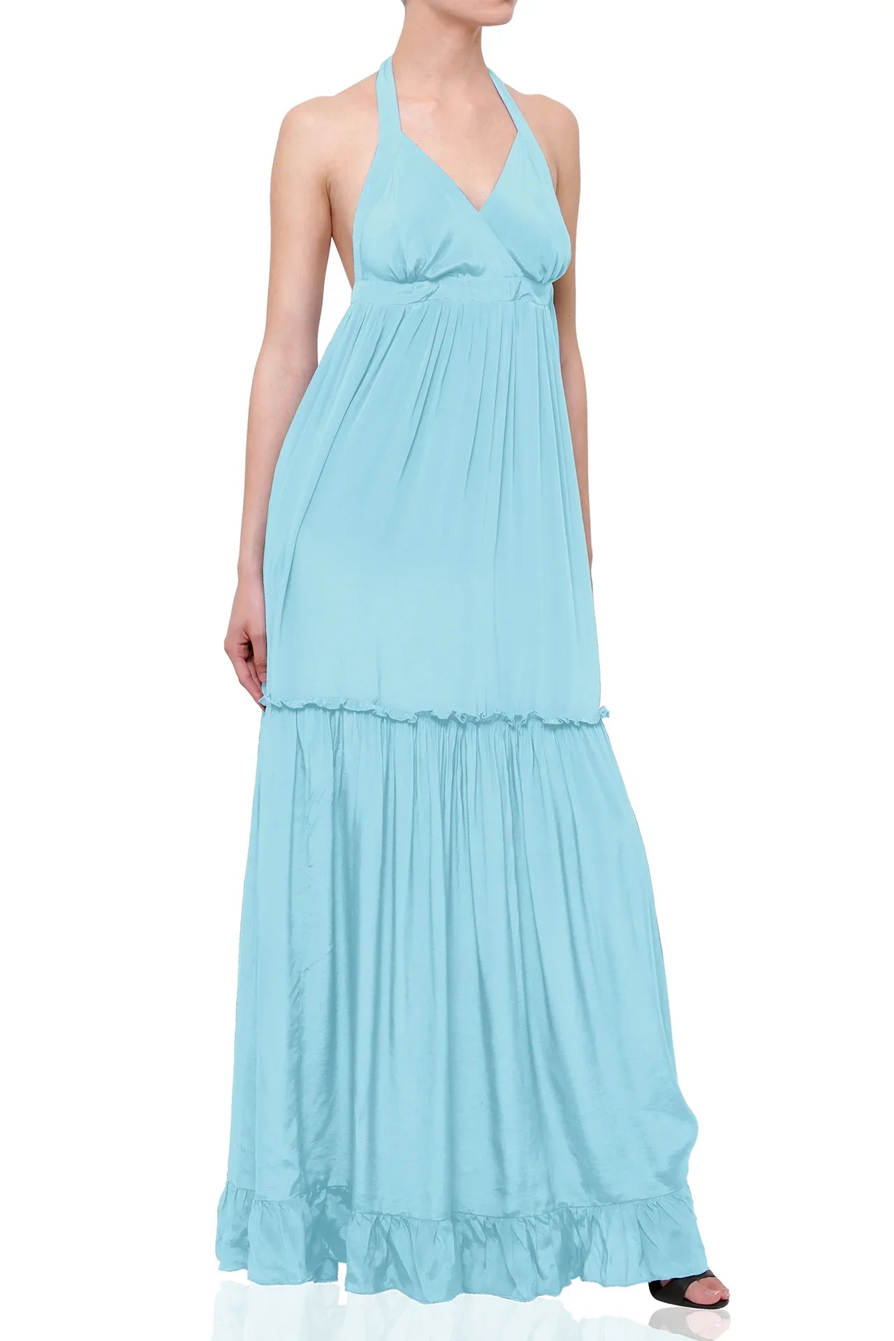 Aqua Blue Floor Length Dress