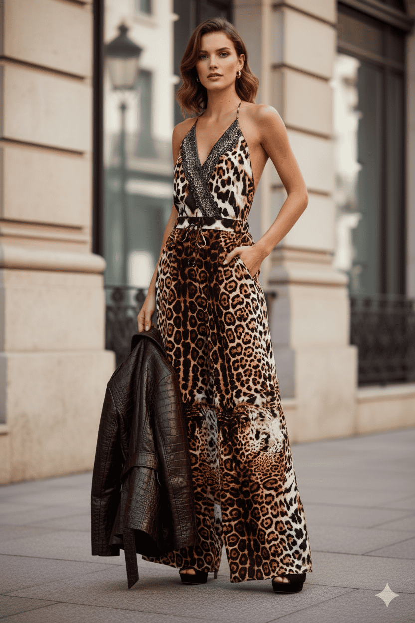 Animal Print Jumpsuit