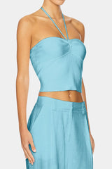 Aqua Blue Bustier Top
