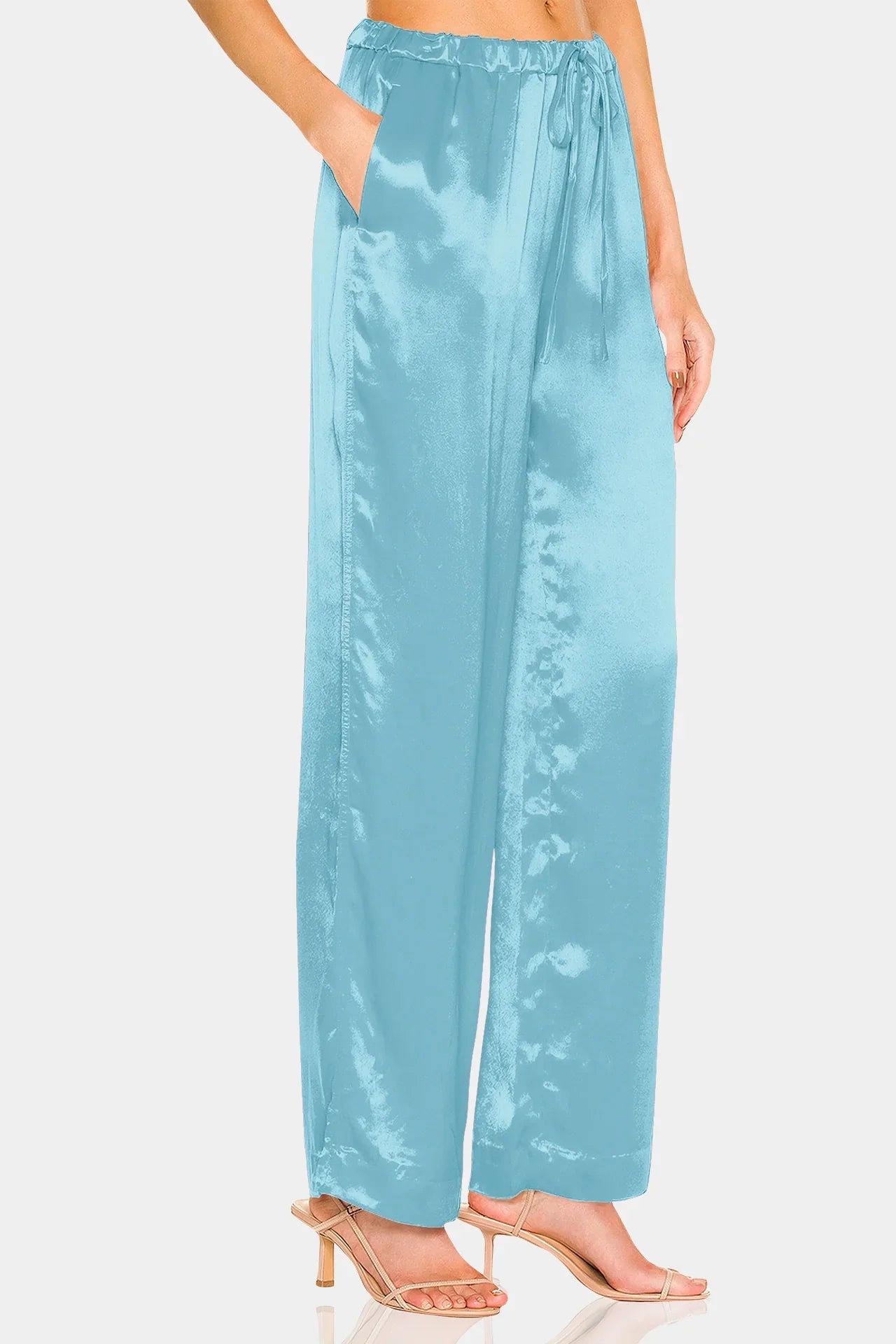 Aqua Blue Women Pants For Summer