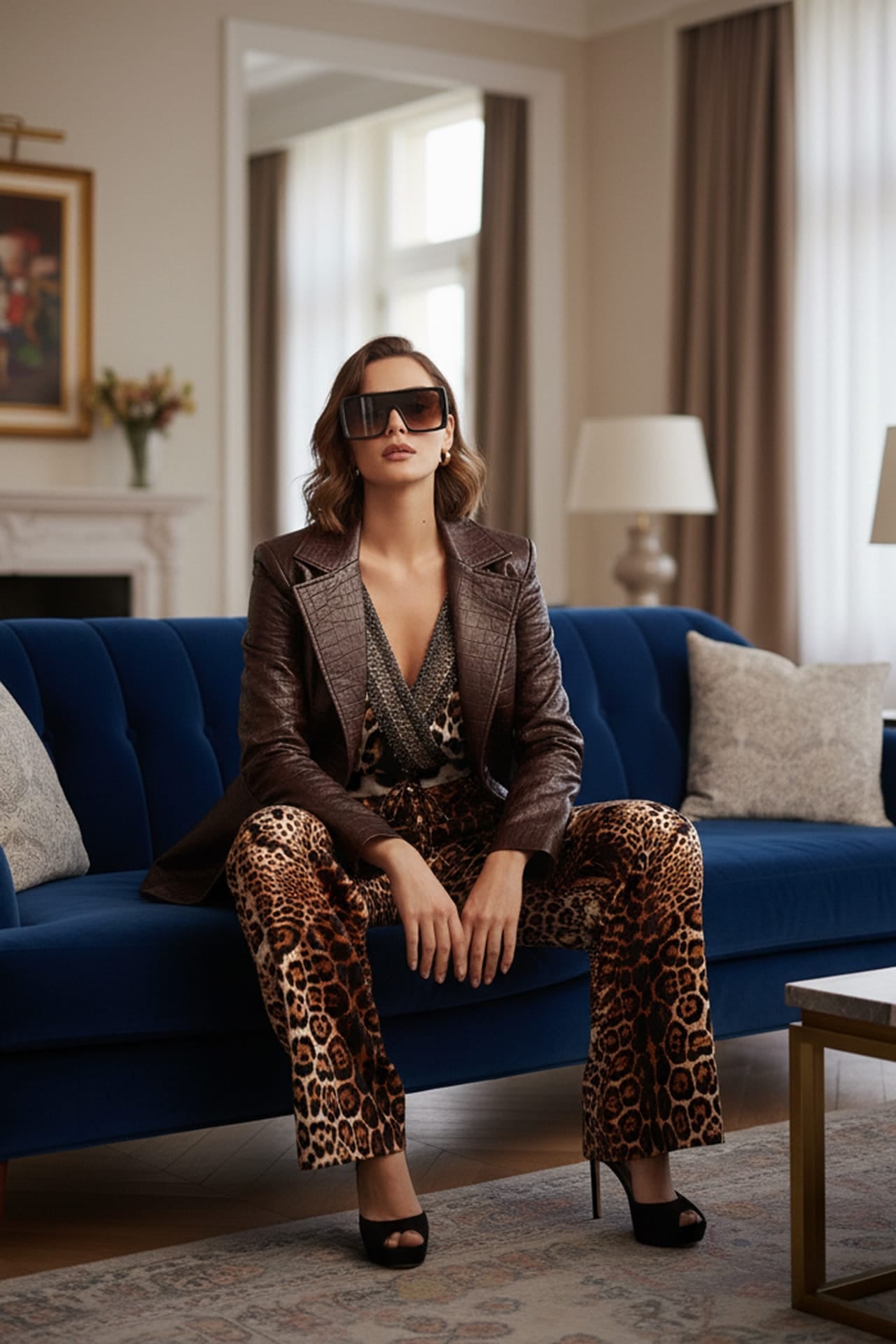Animal Print Jumpsuit