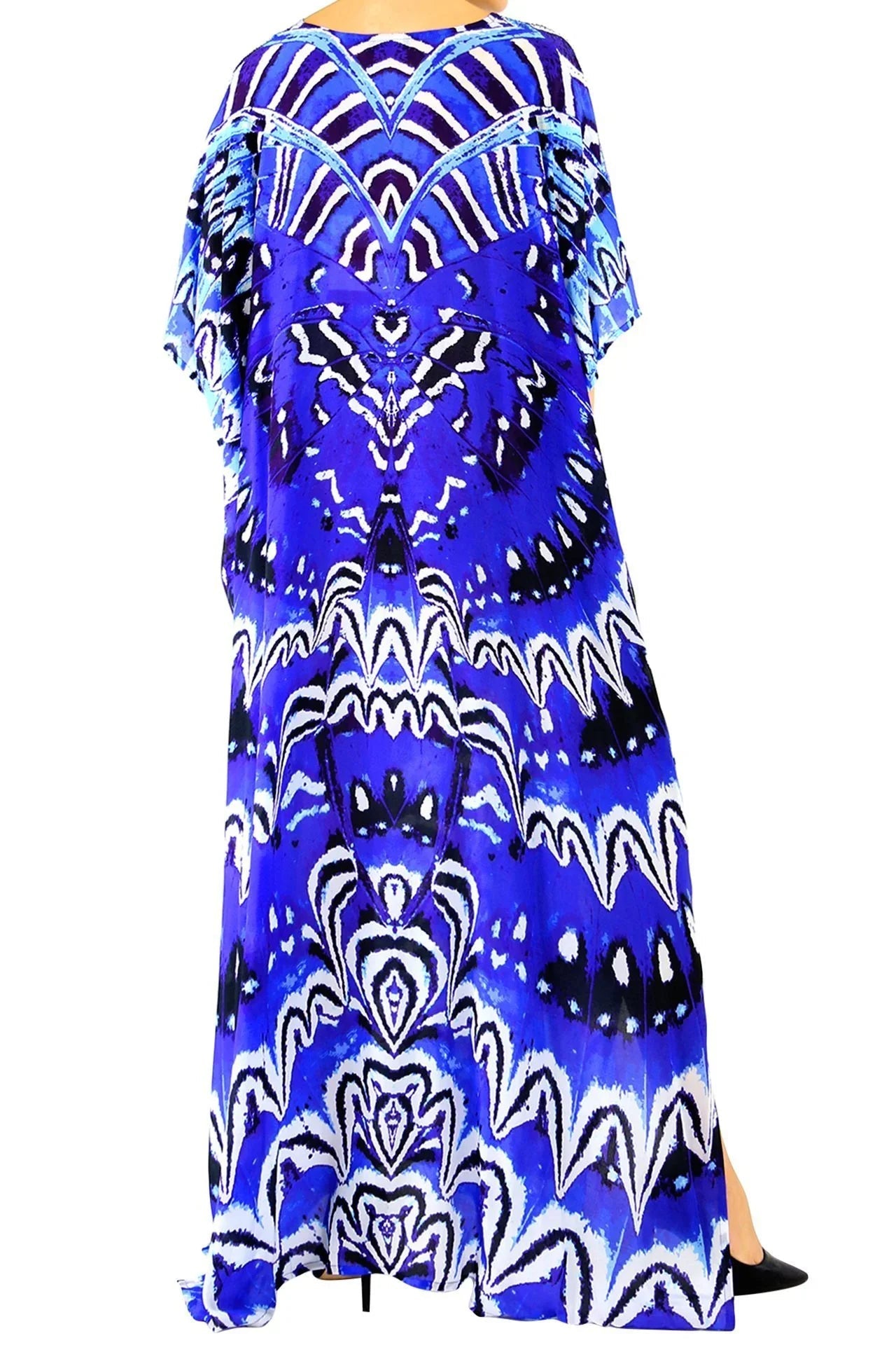 Blue Kaftan Dresses For Beach Vacation