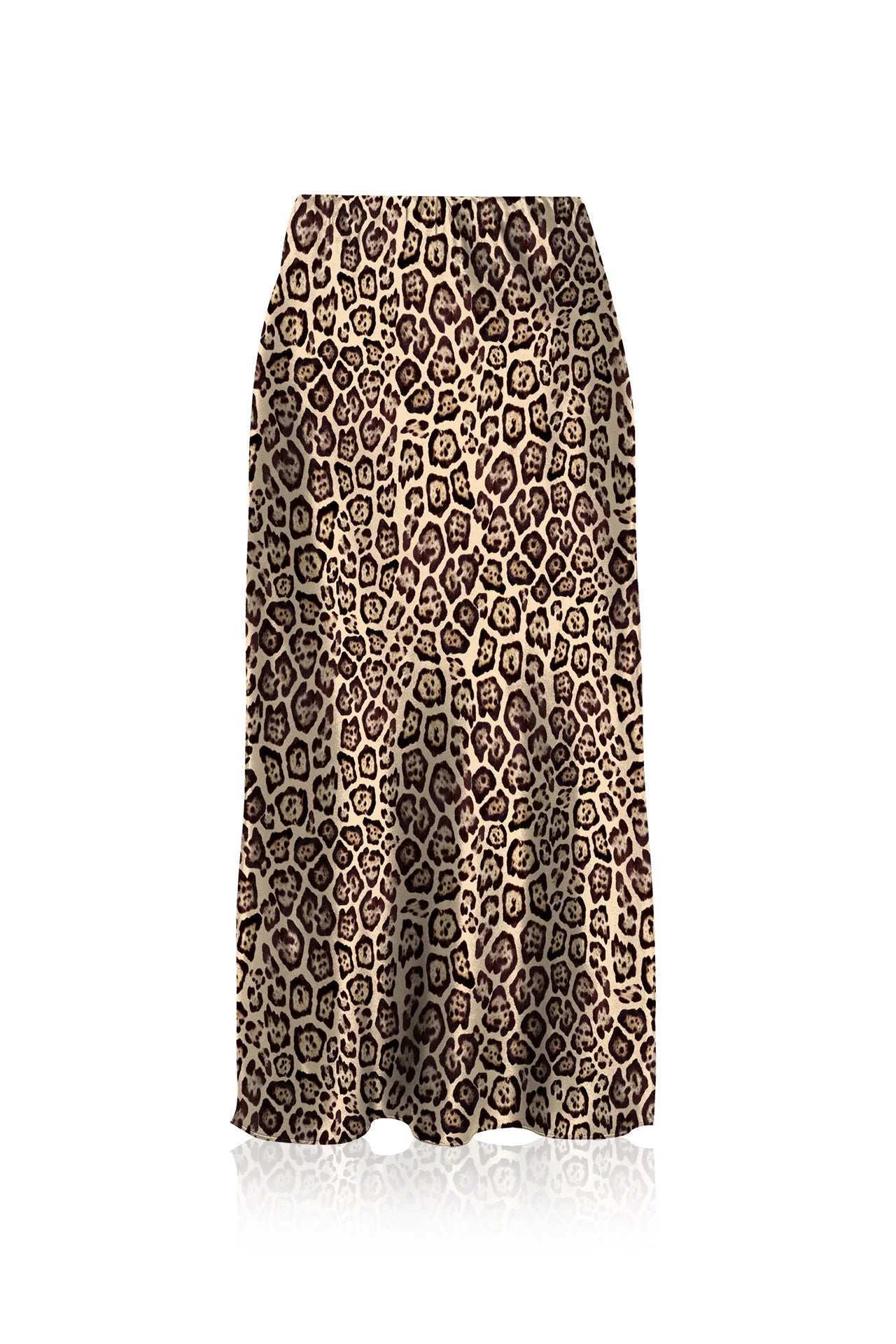 Animal Print Satin Silk Skirt