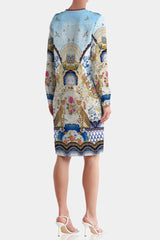 Blue Modest Midi Dresses