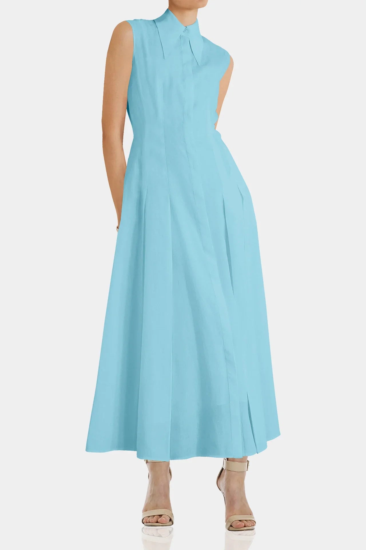 Aqua Blue Maxi Sundress