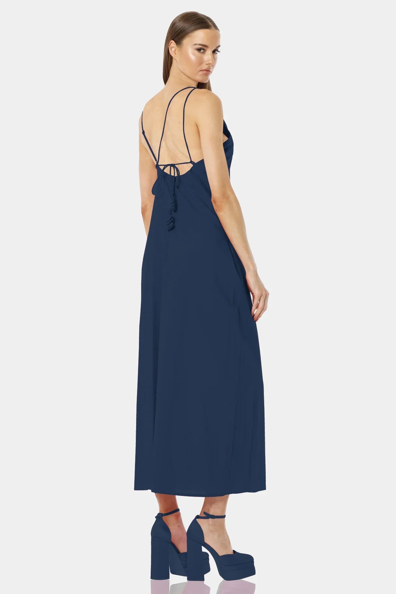 Blue Long Western Dresses