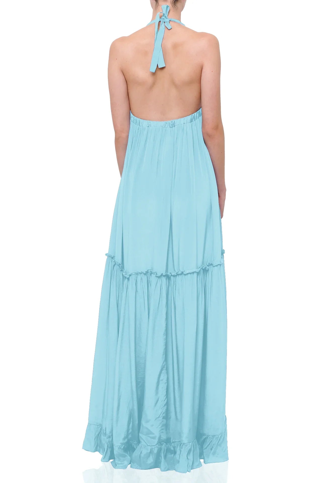 Aqua Blue Floor Length Dress