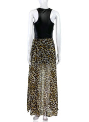 Animal Print Long Skirt
