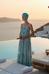 Blue Maxi Tiered Dress