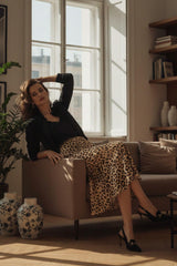Animal Print Summer Midi Skirt