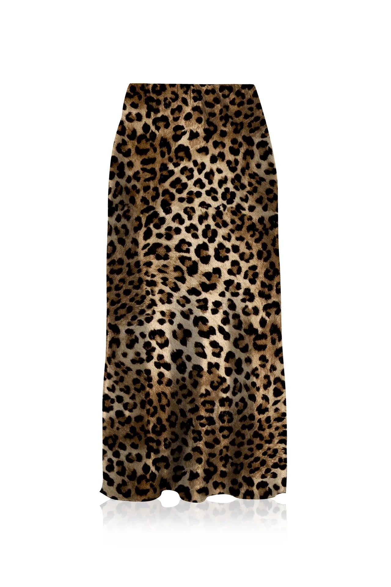 Animal Print Brown Mid Length Pencil Skirt