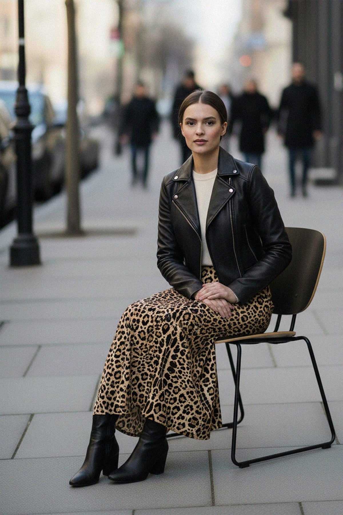 Animal Print Ladies Knee Length Skirts