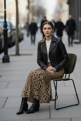 Animal Print Ladies Knee Length Skirts