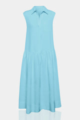 Aqua Blue Designer Midi Dresses