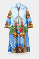 Blue Midi Dress for Women