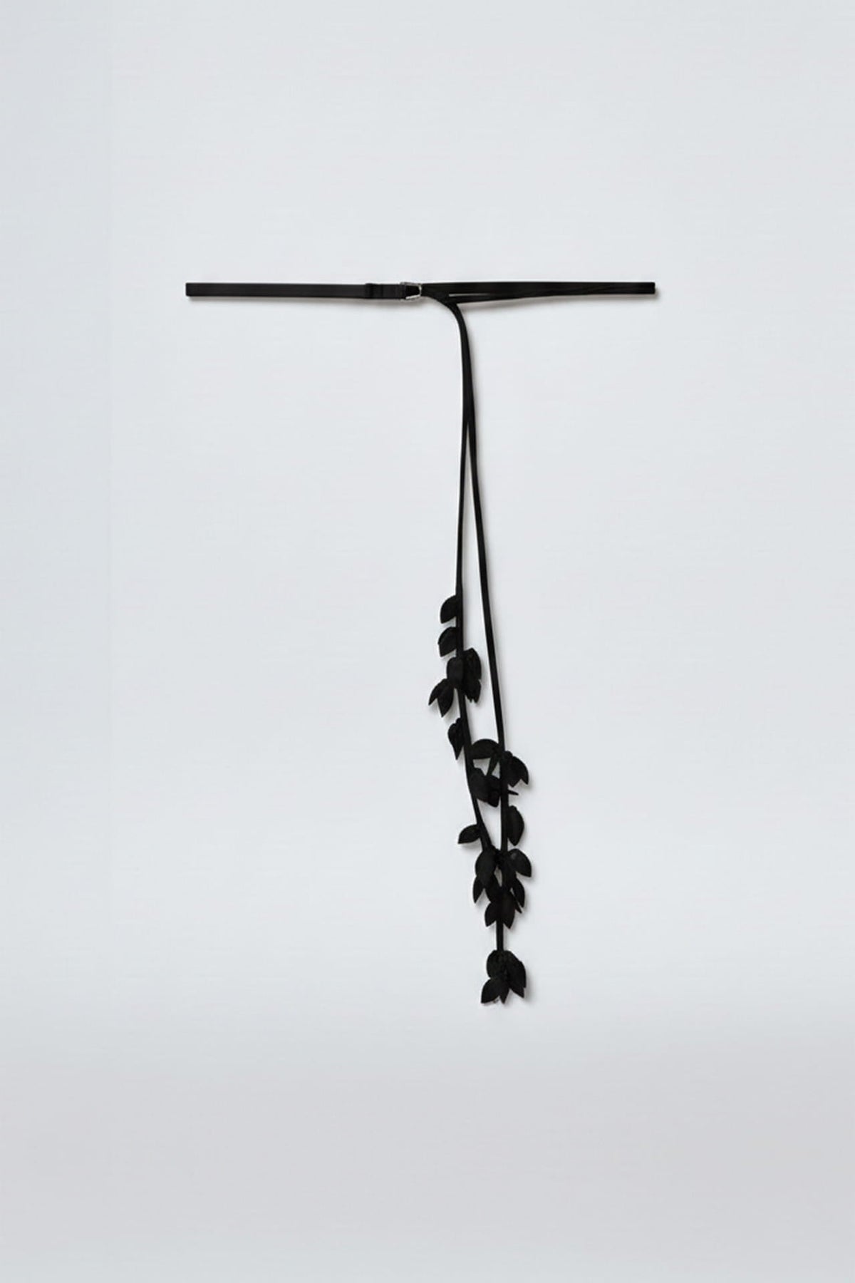 Black Handmade Organza Belt – Elegant Sheer Waist Accessory