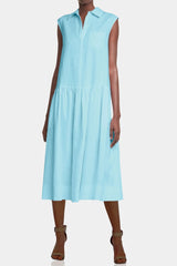 Aqua Blue Designer Midi Dresses