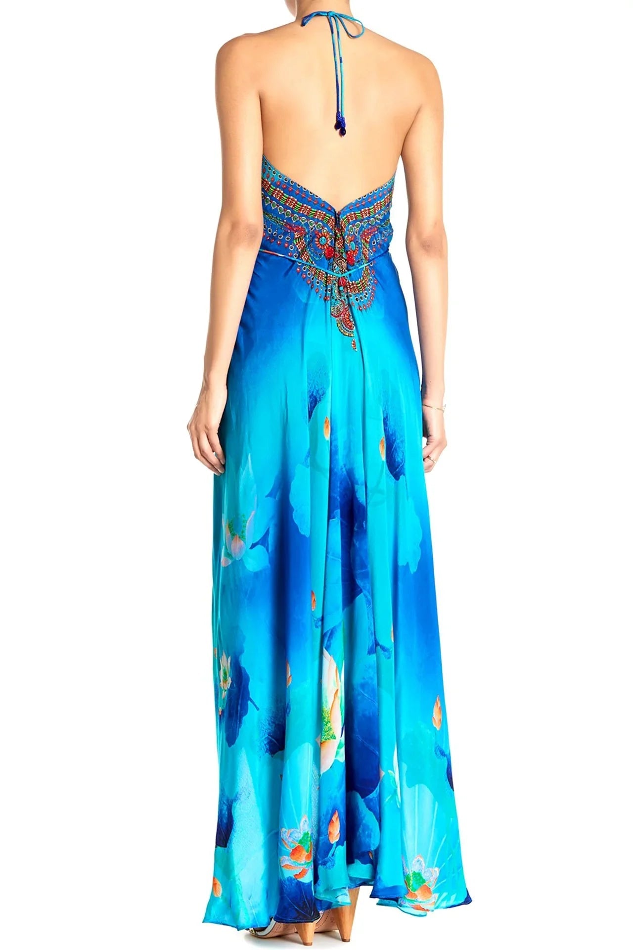 Blue Infinity Maxi Dress