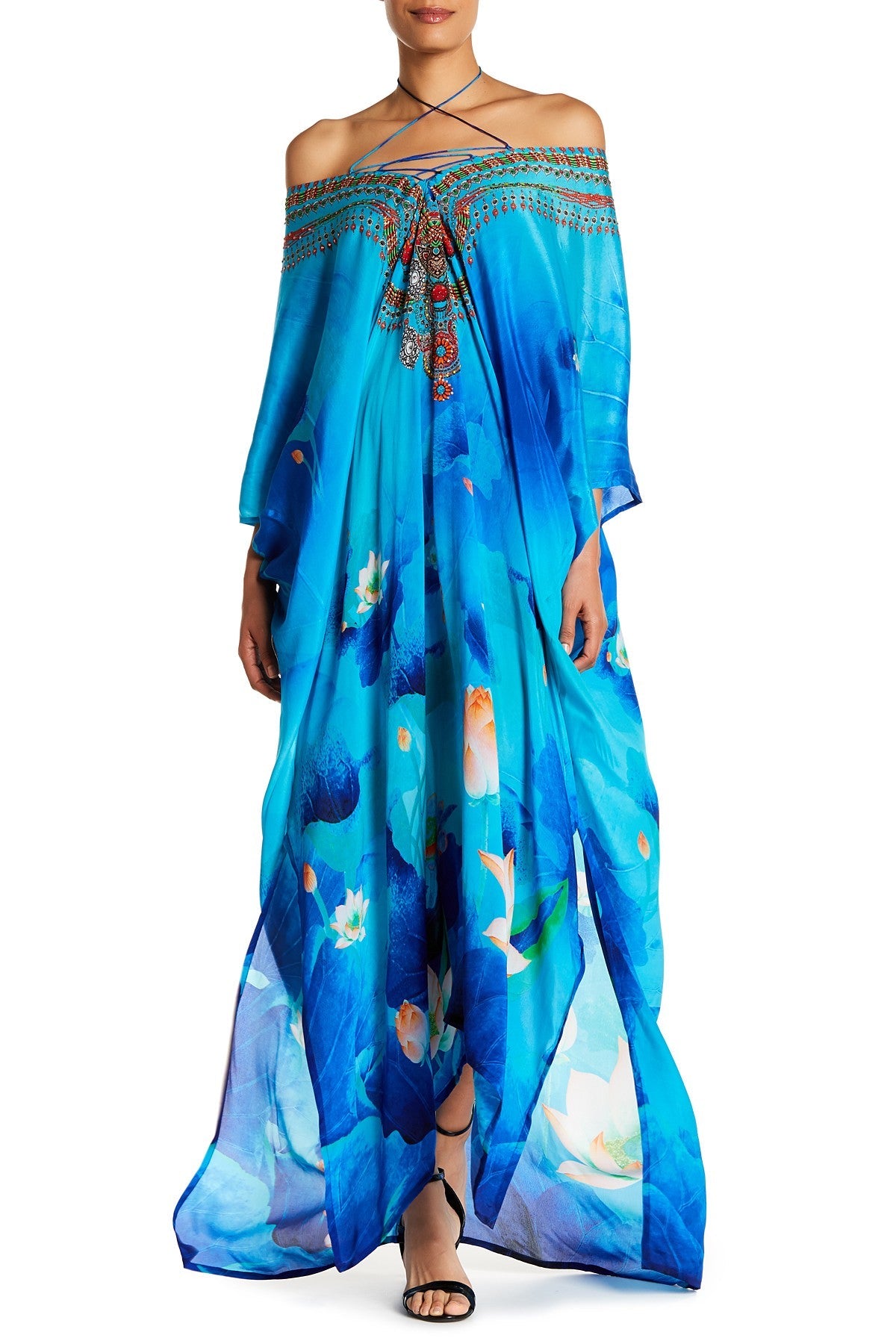 Blue Long Kaftan Dress