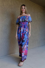 Blue Off The Shoulder Dress