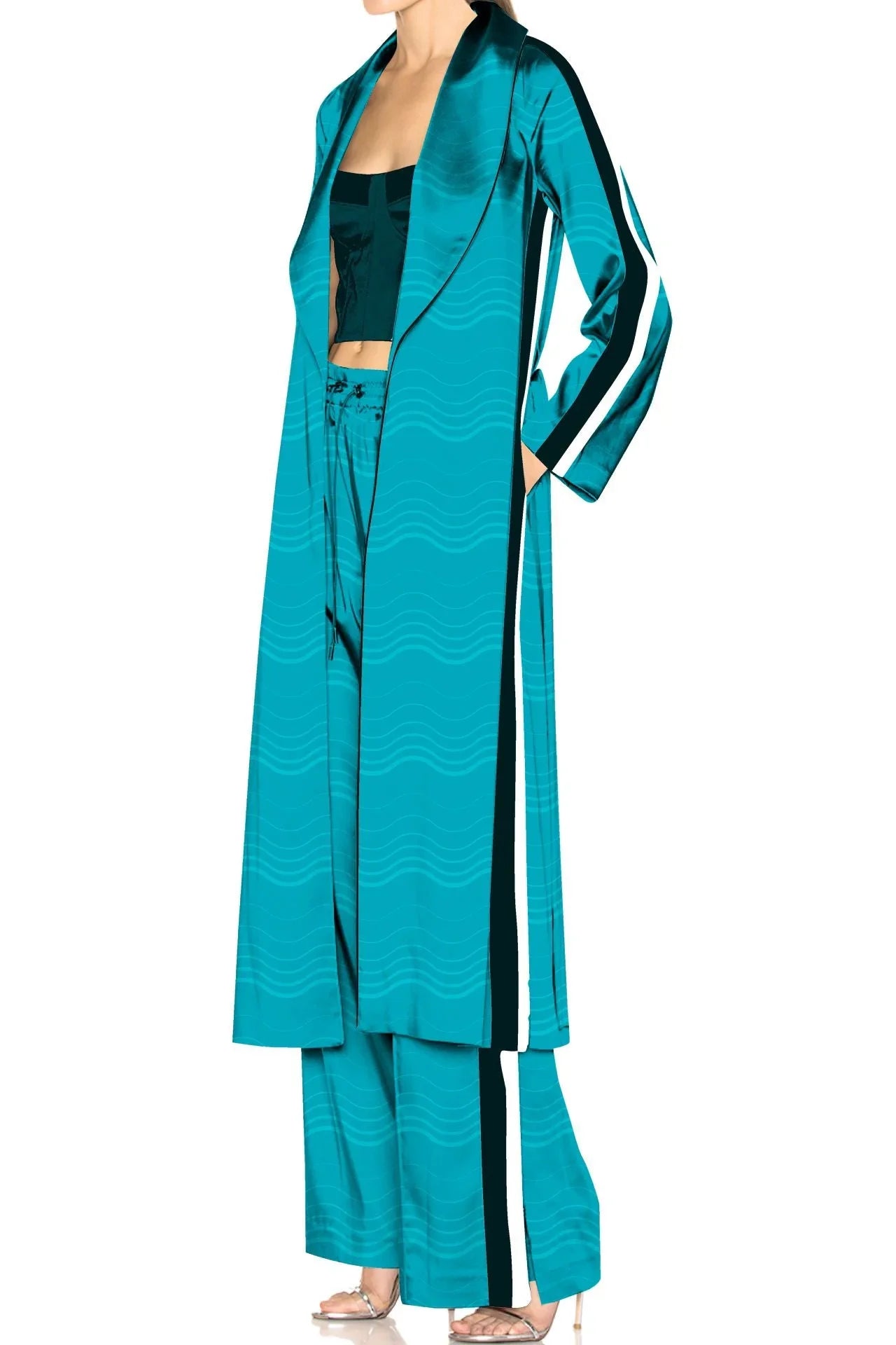Aqua Blue Robe for Women