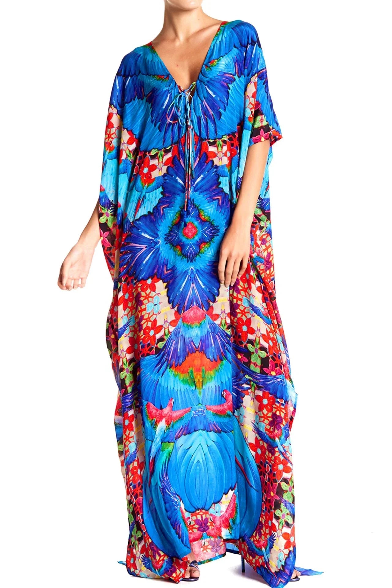 Blue Long Kaftan Convertible