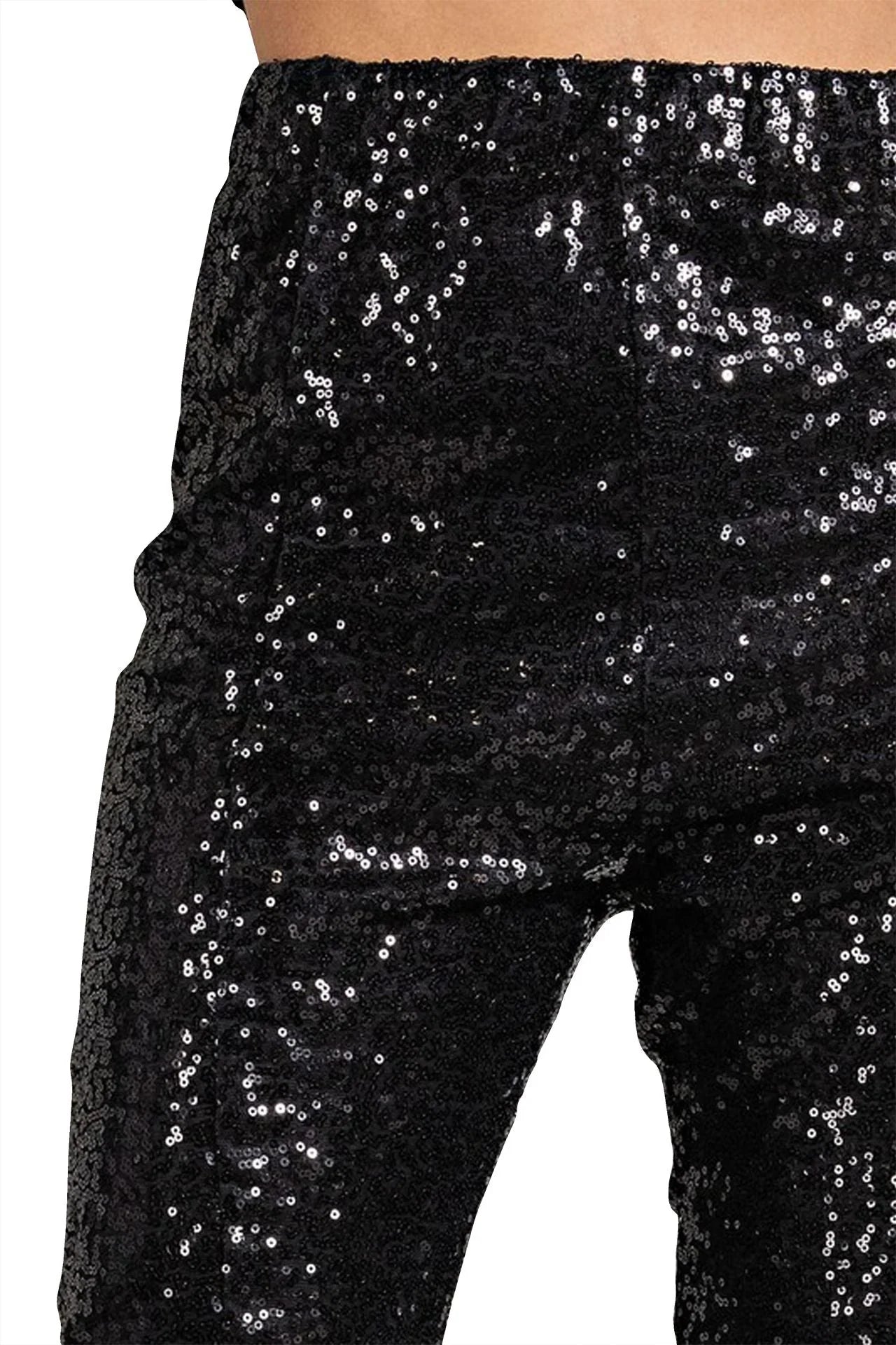 Black Sequin Pants For Women