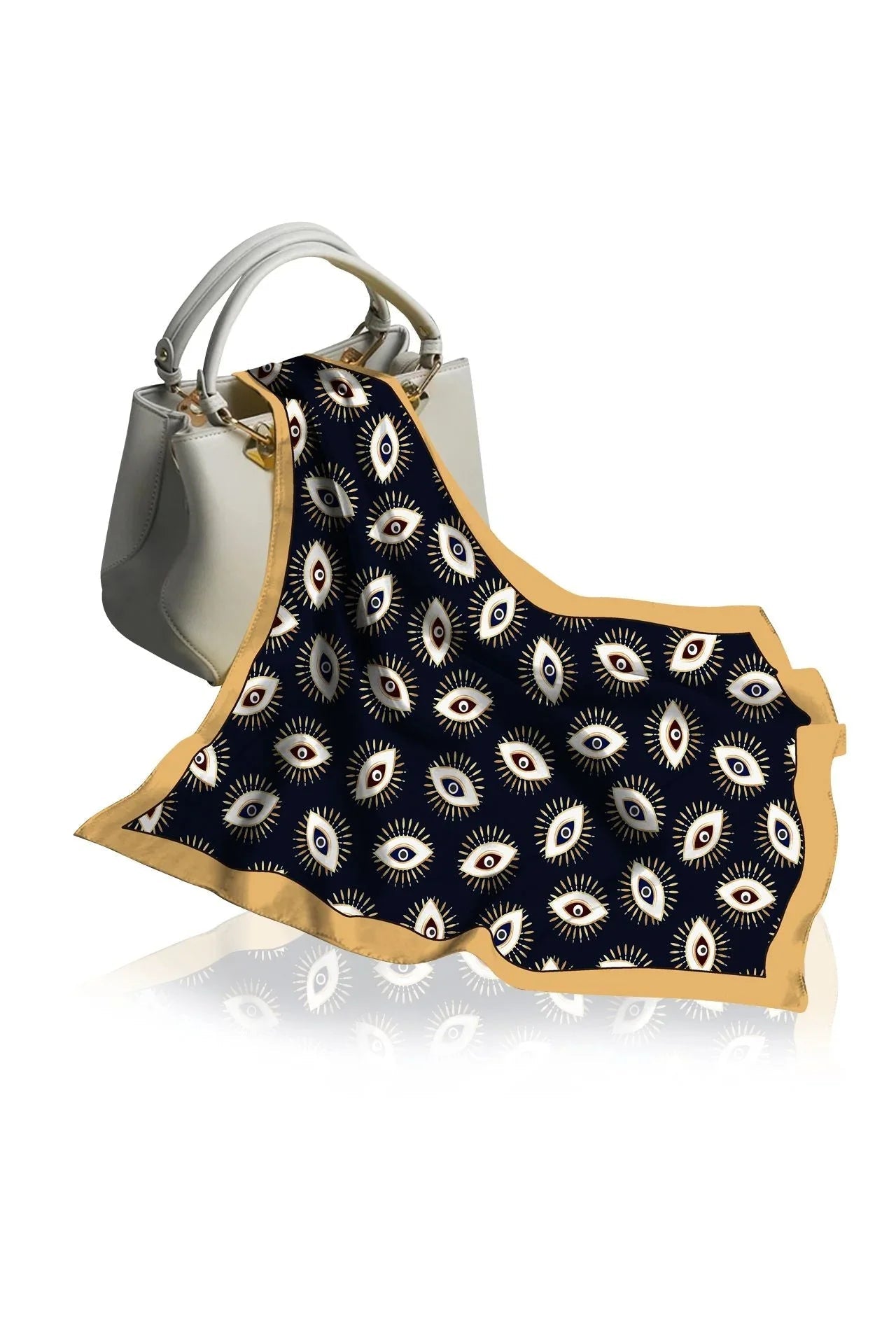 Black And White Silk Scarf