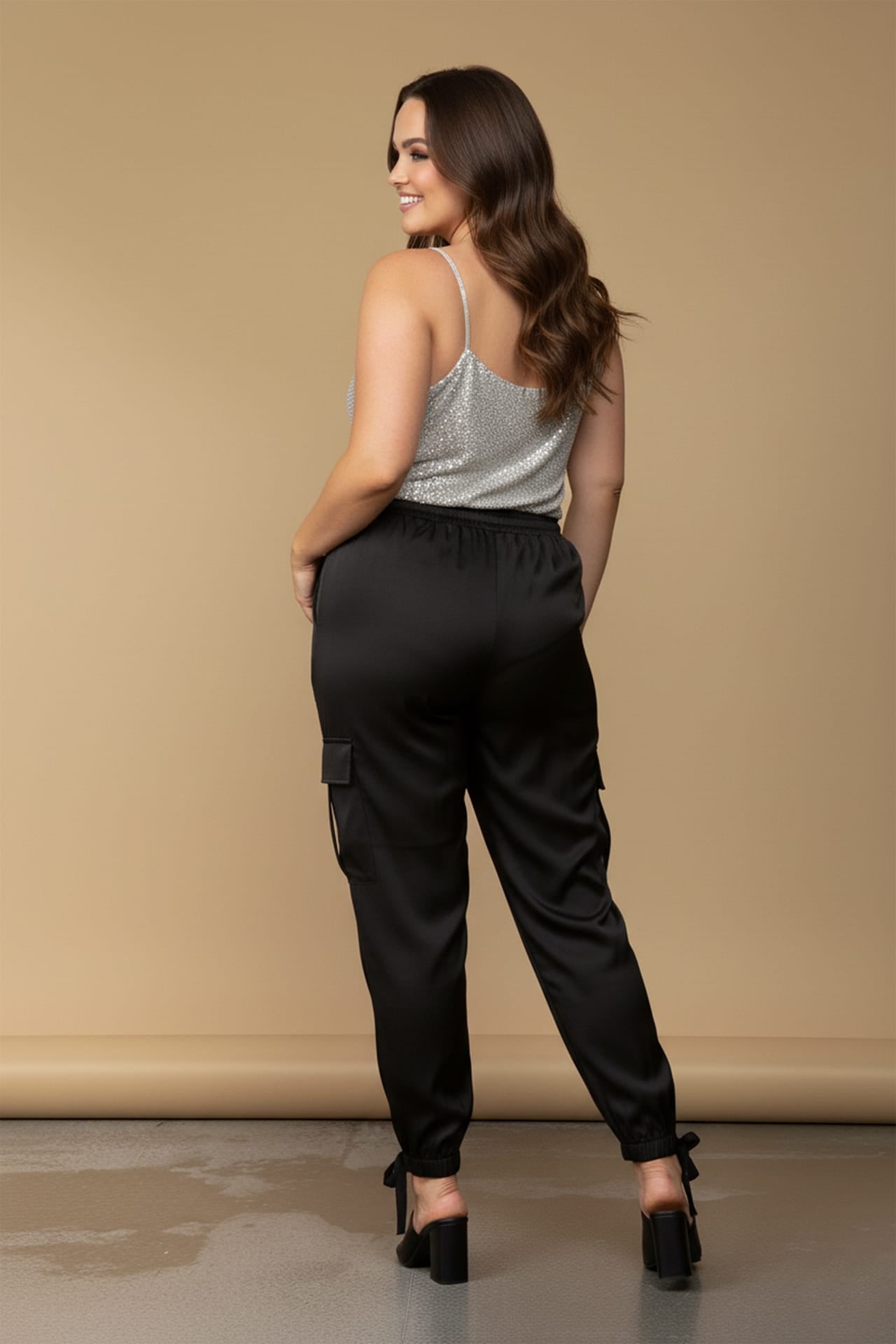 Black Jogger Pants for Women with High Waist Fit