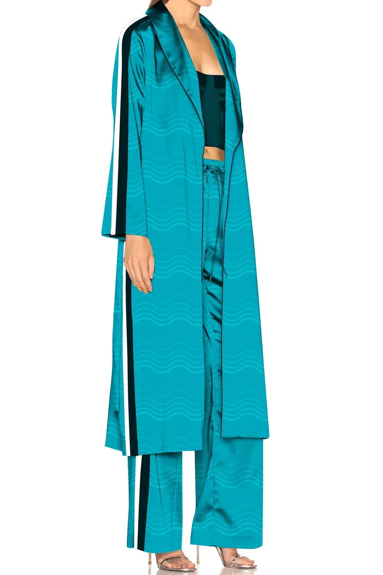 Aqua Blue Robe for Women