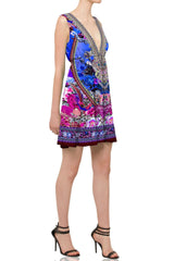 Blue Short Dress For Women