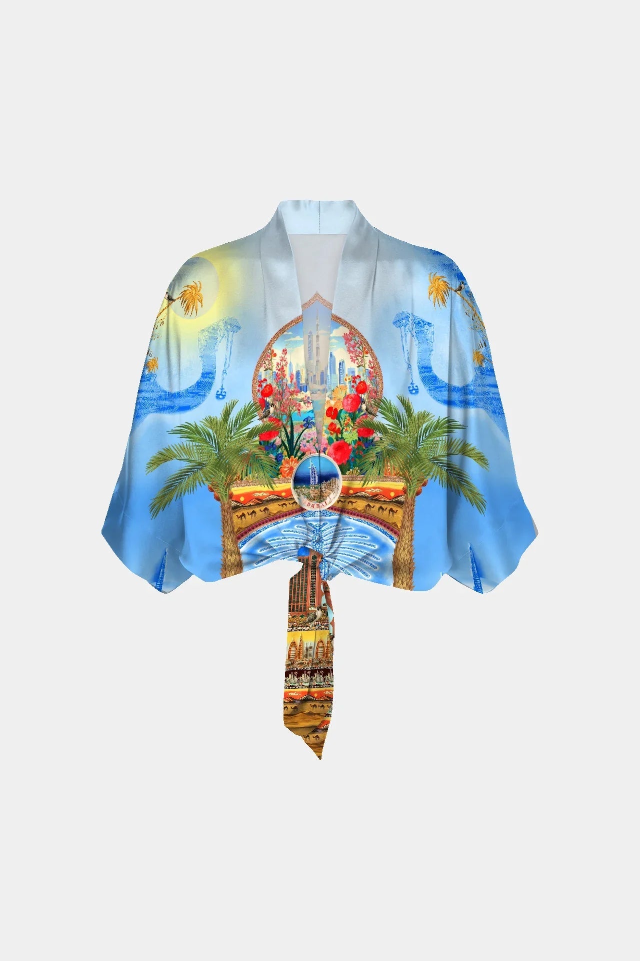 Blue Summer Wrap Top for Women