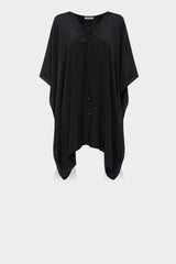 Black Silk Kaftan Dress – Timeless Luxury for Evening & Resort Wear