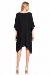 Black Silk Kaftan Dress – Timeless Luxury for Evening & Resort Wear