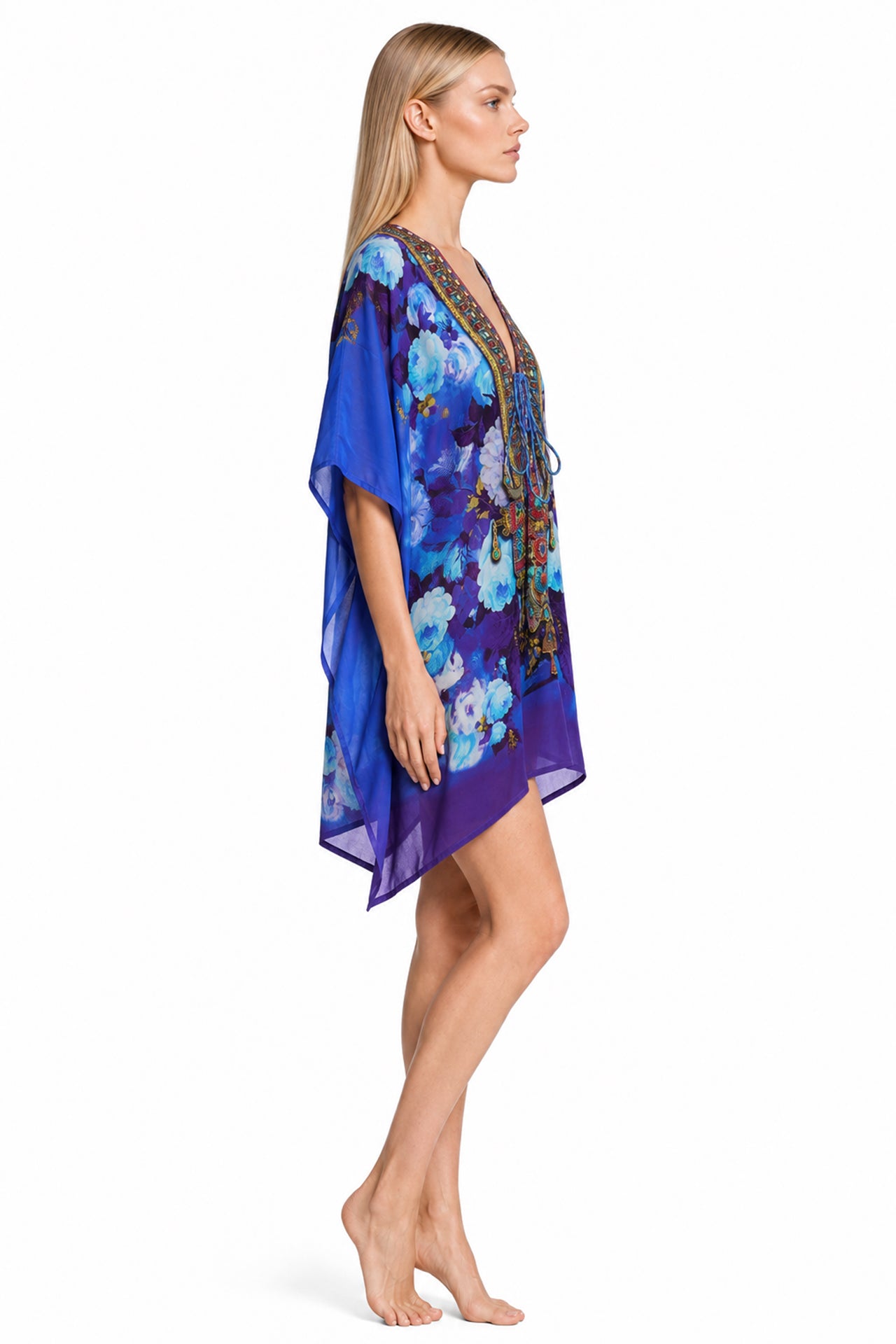 Blue Luxury Kaftan Dress