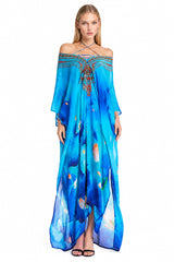 Blue Long Kaftan Dress