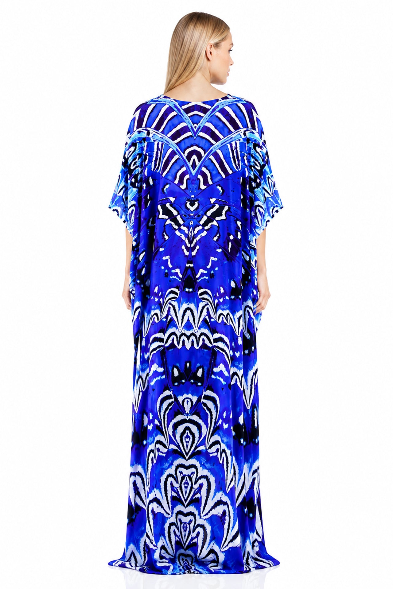 Blue Kaftan Dresses For Beach Vacation