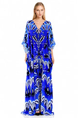 Blue Kaftan Dresses For Beach Vacation