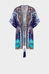 Blue Front Open Kaftan