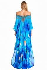 Blue Long Kaftan Dress