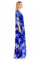 Blue Kaftan Dresses For Beach Vacation