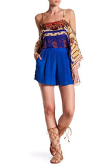 Blue Silk Shorts