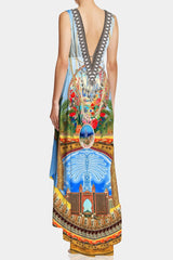 Blue High Low Summer Dress