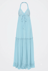 Aqua Blue Floor Length Dress
