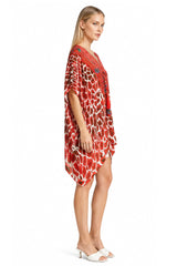 Animal Print Short Kaftan Dress